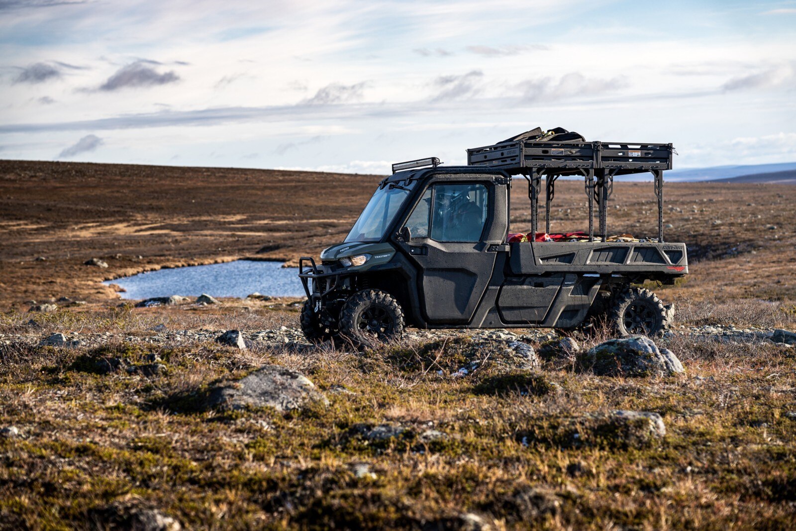 Traxter on a trail